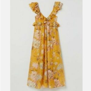 H&M Lyocell-blend Ruffled Dress - Small